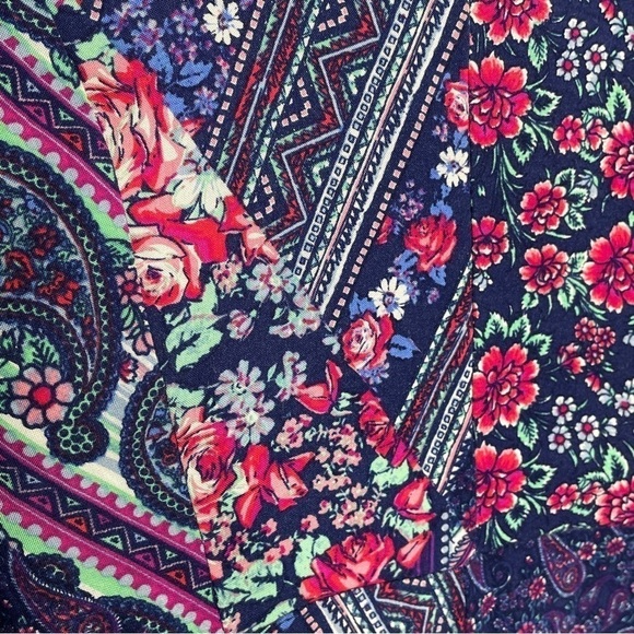 Altar'd State patchwork shorts romper long sleeves large - Picture 4 of 8